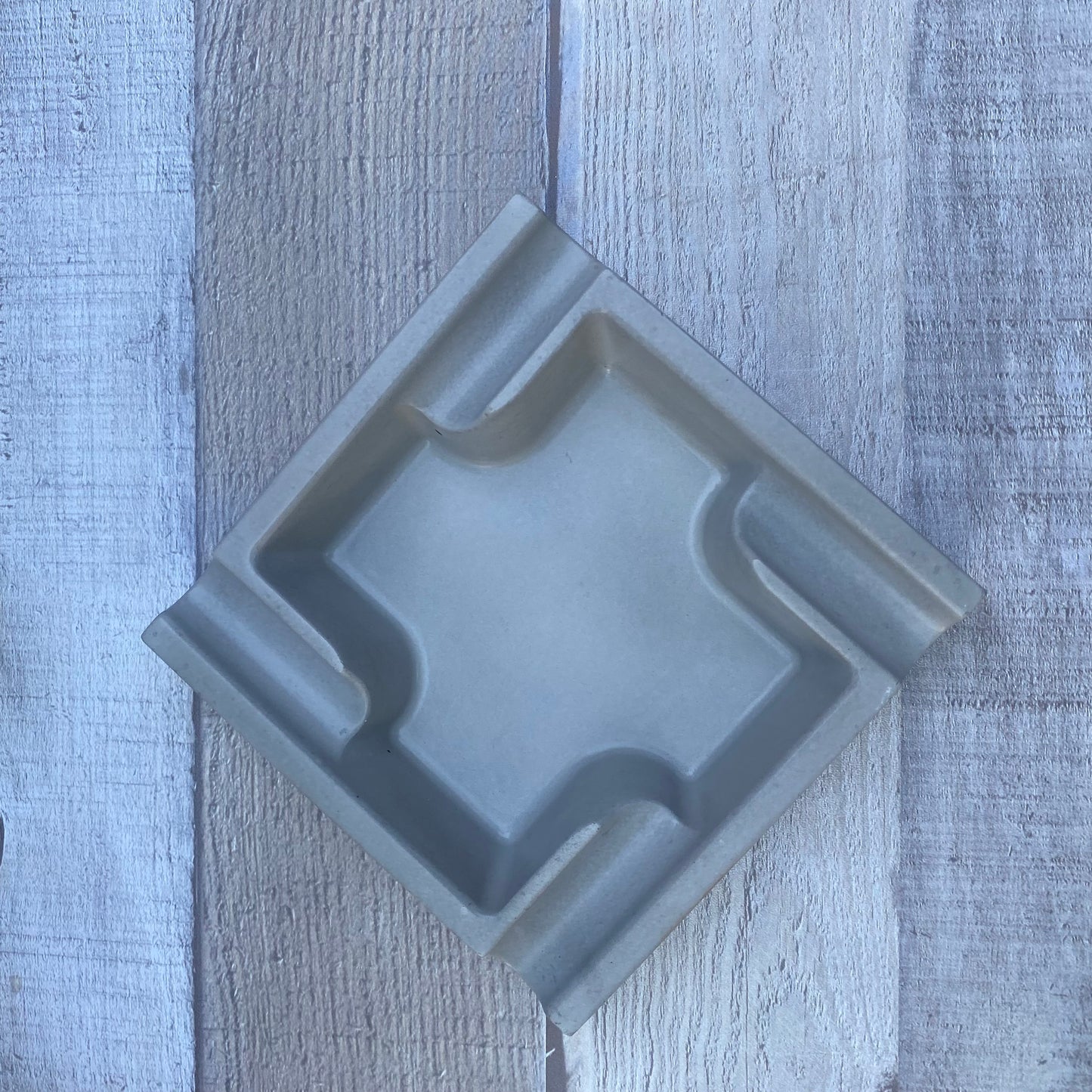 5 inch concrete large ashtray, hand‑poured, modern décor by D’LaShah Scents