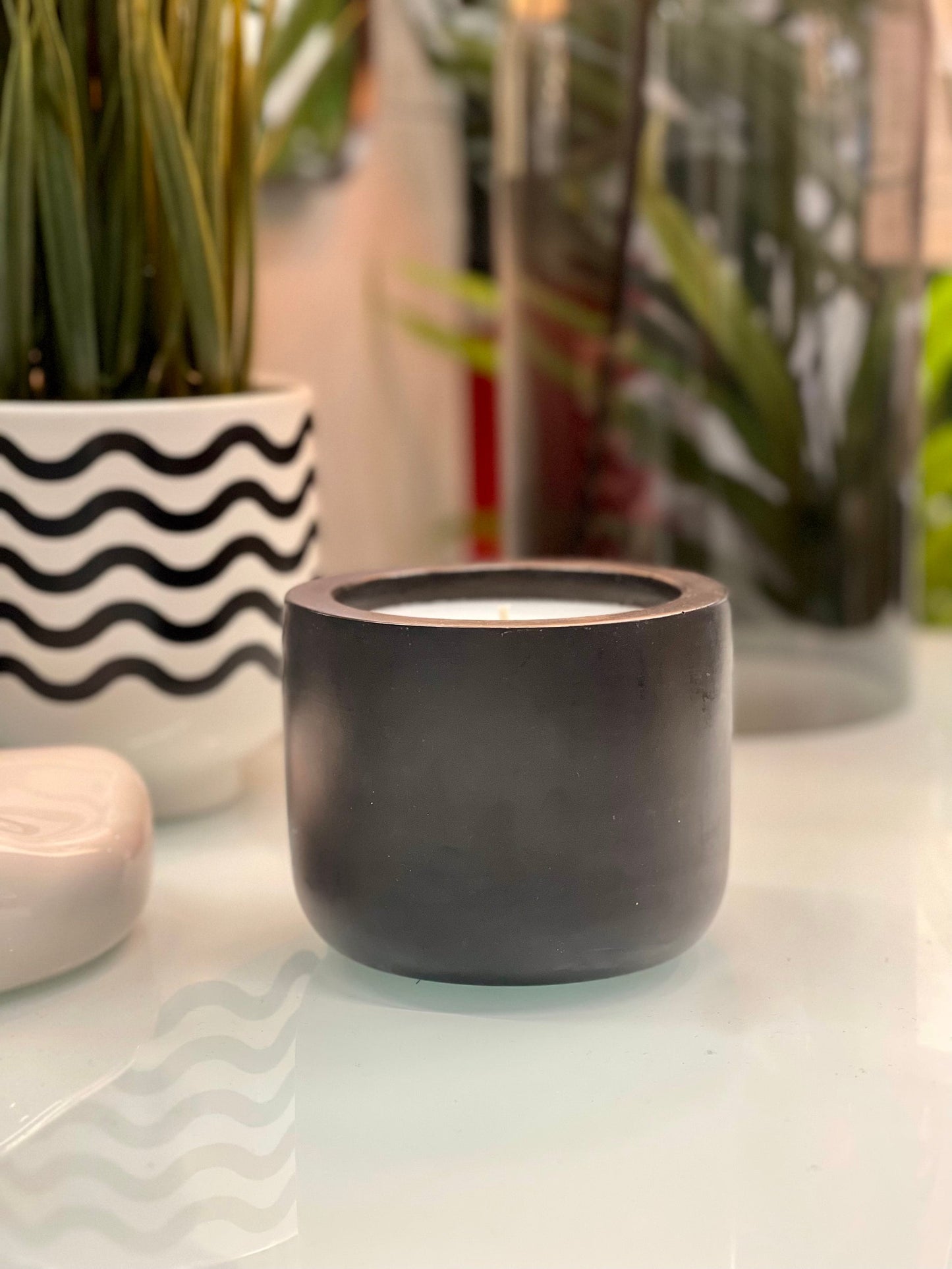 Scented Candle with Reusable Concrete Vessel – 8oz (226g)