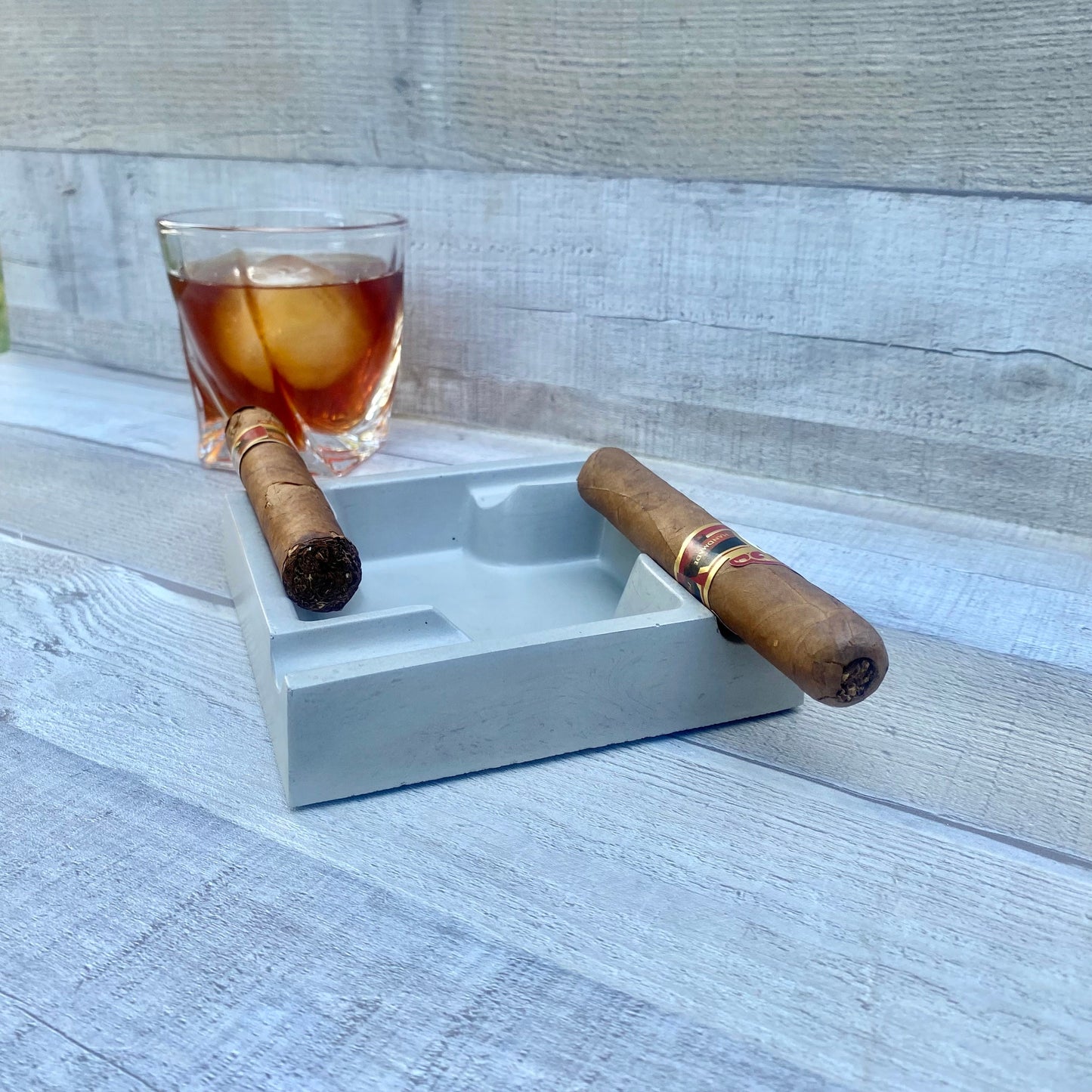 Concrete Square Cigar Ashtray