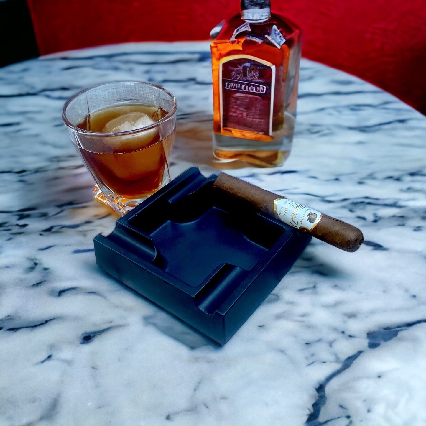 Concrete Square Cigar Ashtray