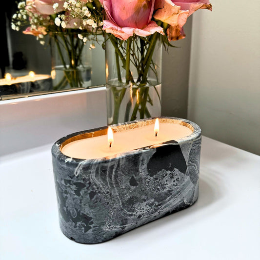 The OVAL Concrete Candle – 12oz (340g)